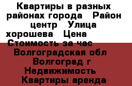 Квартиры в разных районах города › Район ­ центр › Улица ­ хорошева › Цена ­ 1 200 › Стоимость за час ­ 350 - Волгоградская обл., Волгоград г. Недвижимость » Квартиры аренда посуточно   . Волгоградская обл.,Волгоград г.